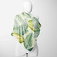 Meadow White & Green Bandana – Elegant Satin Scarf