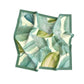 Meadow White & Green Bandana – Elegant Satin Scarf