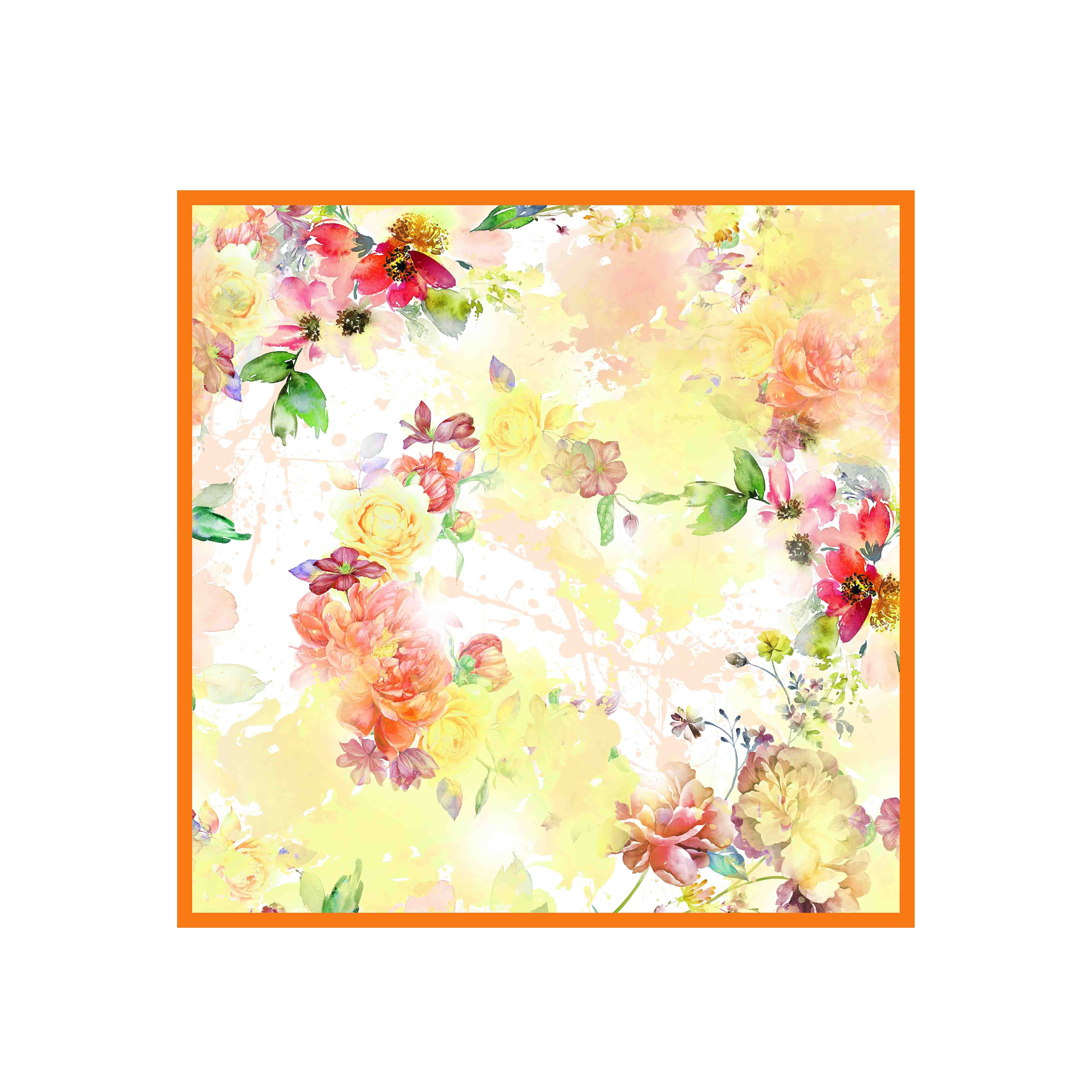 Yellow Floral Bandana: Versatile Stylish Accessory