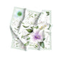 Floral Green & White Bandana – Digital Print Satin Wrap | Unisex