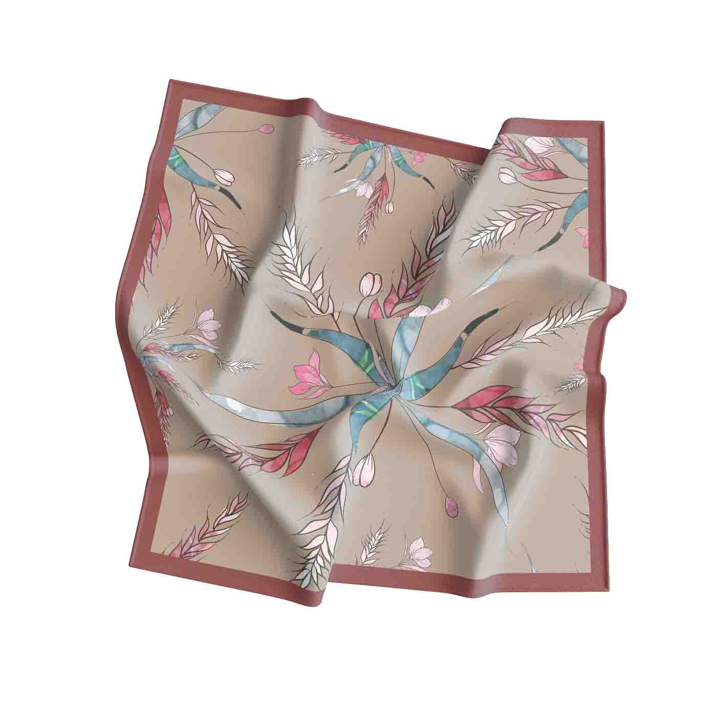 4 Satin Bandanas -100x100 cm Square Scarves