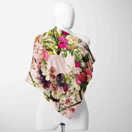 Chestnut Blossom Bandana – Nature-Inspired Satin Wrap | Unisex