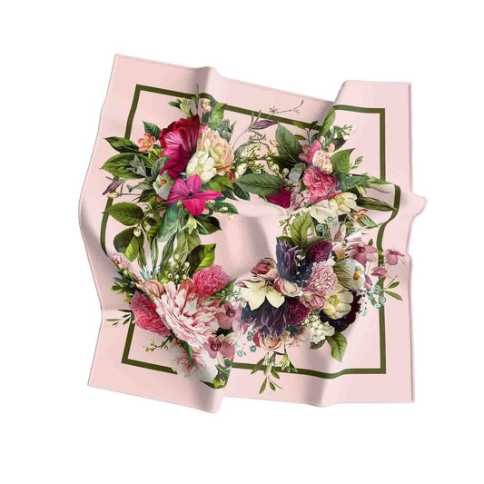 Chestnut Blossom Bandana – Nature-Inspired Satin Wrap | Unisex