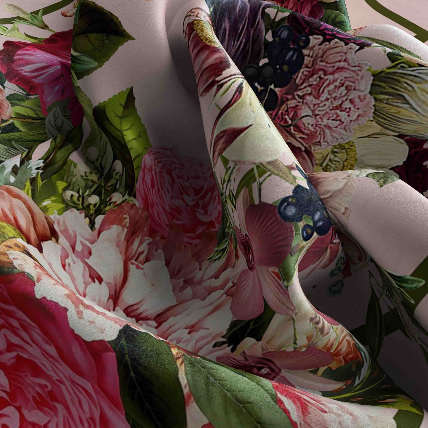 Chestnut Blossom Bandana – Nature-Inspired Satin Wrap | Unisex