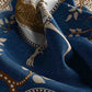 Royal Bloom Bandana – Blue Mix Satin Scarf | Unisex 100x100 cm