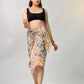 Boho Block Printed Cotton Sarong Scarf, Beach Cover Up, Light Summer Travel Accessory, Natural Soft Cotton, Handmad