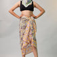 Boho Block Printed Cotton Sarong Scarf, Beach Cover Up, Light Summer Travel Accessory, Natural Soft Cotton, Handmad