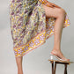 Boho Block Printed Cotton Sarong Scarf, Beach Cover Up, Light Summer Travel Accessory, Natural Soft Cotton, Handmad