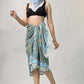 Premium Blue & Green Floral Sarong Versatile Summer Essential