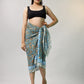 Premium Blue & Green Floral Sarong Versatile Summer Essential