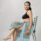 Premium Blue & Green Floral Sarong Versatile Summer Essential