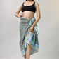 Premium Blue & Green Floral Sarong Versatile Summer Essential
