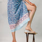 Women’s Lightweight Boho Sarong, Indian Cotton Printed Pareo, Beach Cover Up Wrap, Summer Scarf For Pool And Travel Style