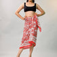 Women’s Cotton Floral Sarong, Lightweight Boho Beach Wrap, Indian Printed Pareo Scarf for Summer Travel