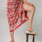 Women’s Cotton Floral Sarong, Lightweight Boho Beach Wrap, Indian Printed Pareo Scarf for Summer Travel