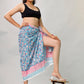 Lightweight Boho Cotton Sarong, Women’s Indian Print Pareo, Beach Cover Up Wrap Scarf for Poolside Style