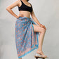 Lightweight Boho Cotton Sarong, Women’s Indian Print Pareo, Beach Cover Up Wrap Scarf for Poolside Style